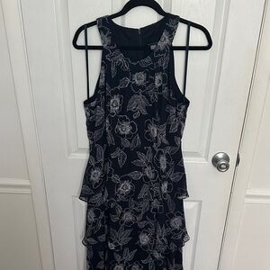 Tommy Hilfiger Navy and White Women's Dress